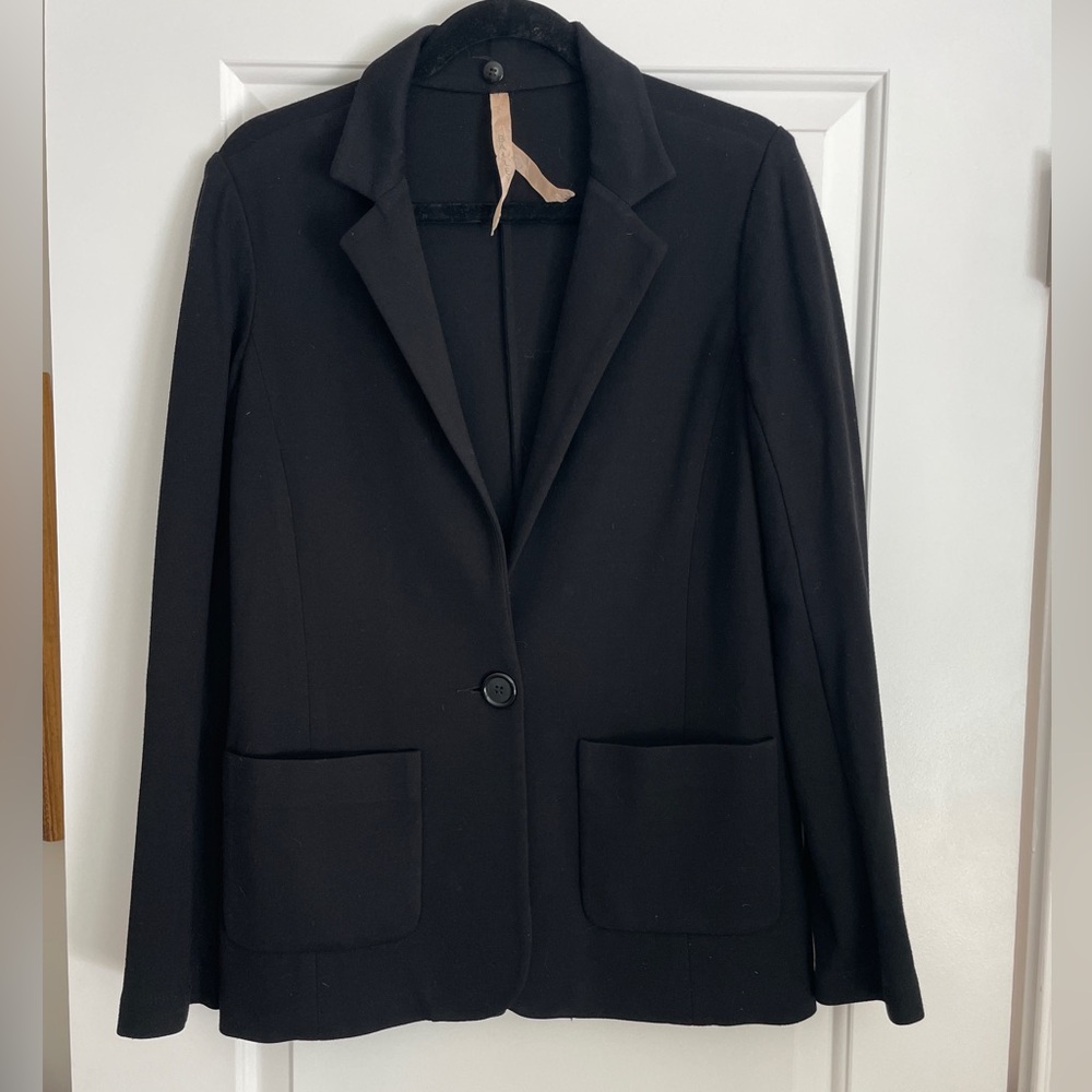 Bailey 44 Blazer Women L Gray Ponte Knit Jacket